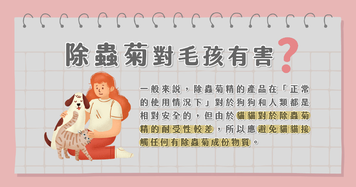 除蟲菊對毛孩有害？