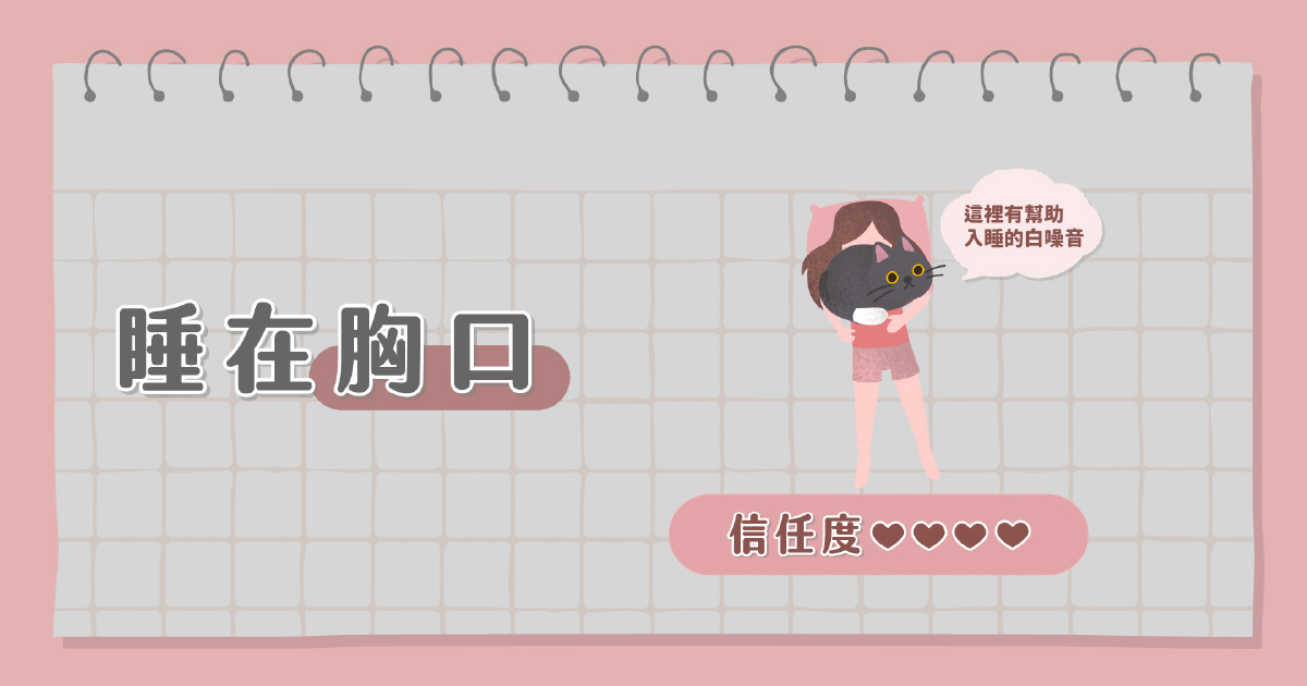 貓貓睡在主人胸口