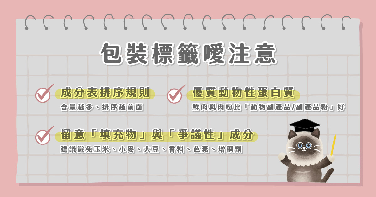 貓飼料成分標籤